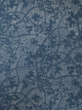 A midnight blue wallpaper with cut-out silver dashed bramble design
