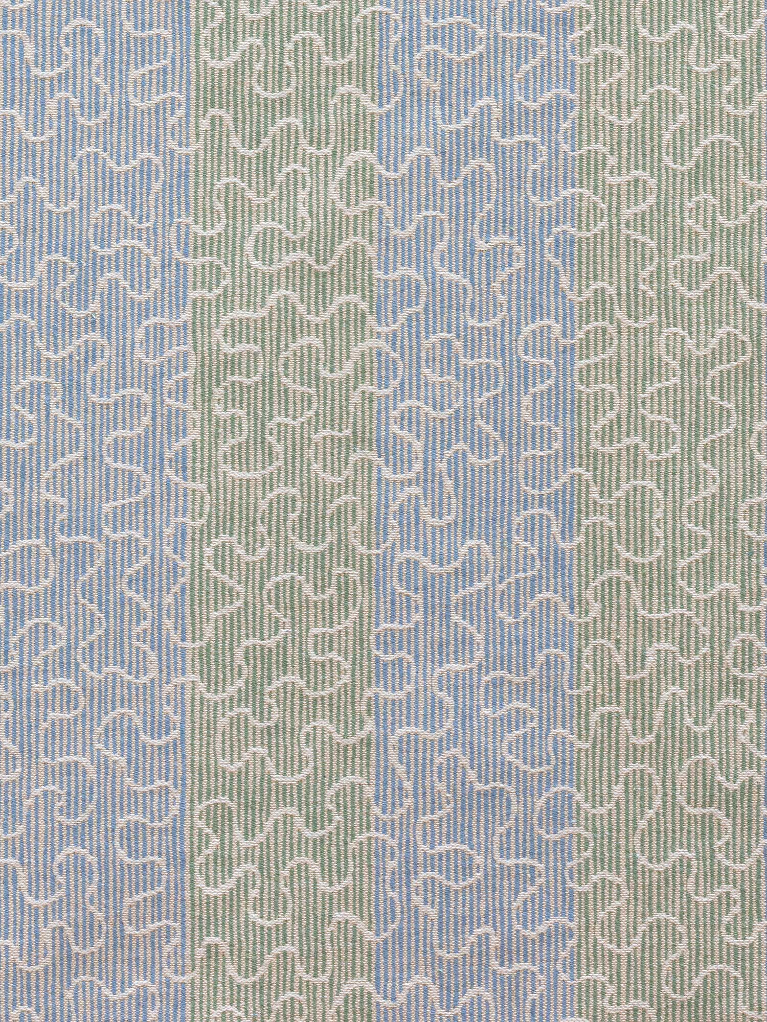 Squiggle Stripe Fabric ~ Blue/Green