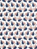 A love letter to repetition in nature, this pink and blue leaf design by William Kilburn dates from 1800